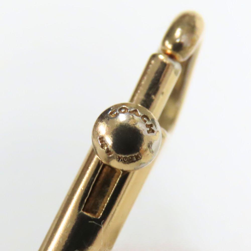 Used COACH Shoulder strap leather Navy pink Accessory