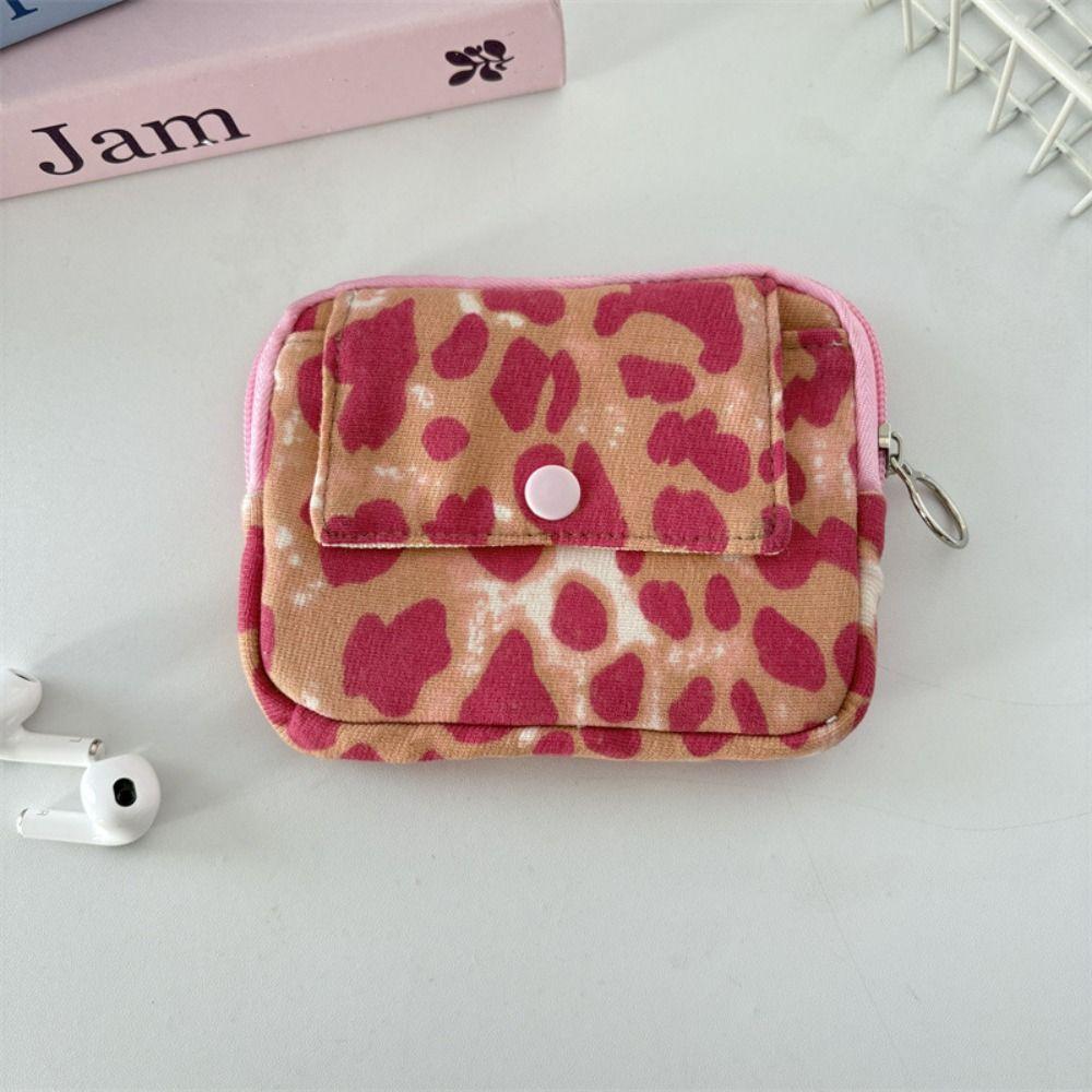 Bow Ethnic Style Coin Purse Polka Dot Small Cosmetic Bag Zipper Pouch Earphone Bag  Travel