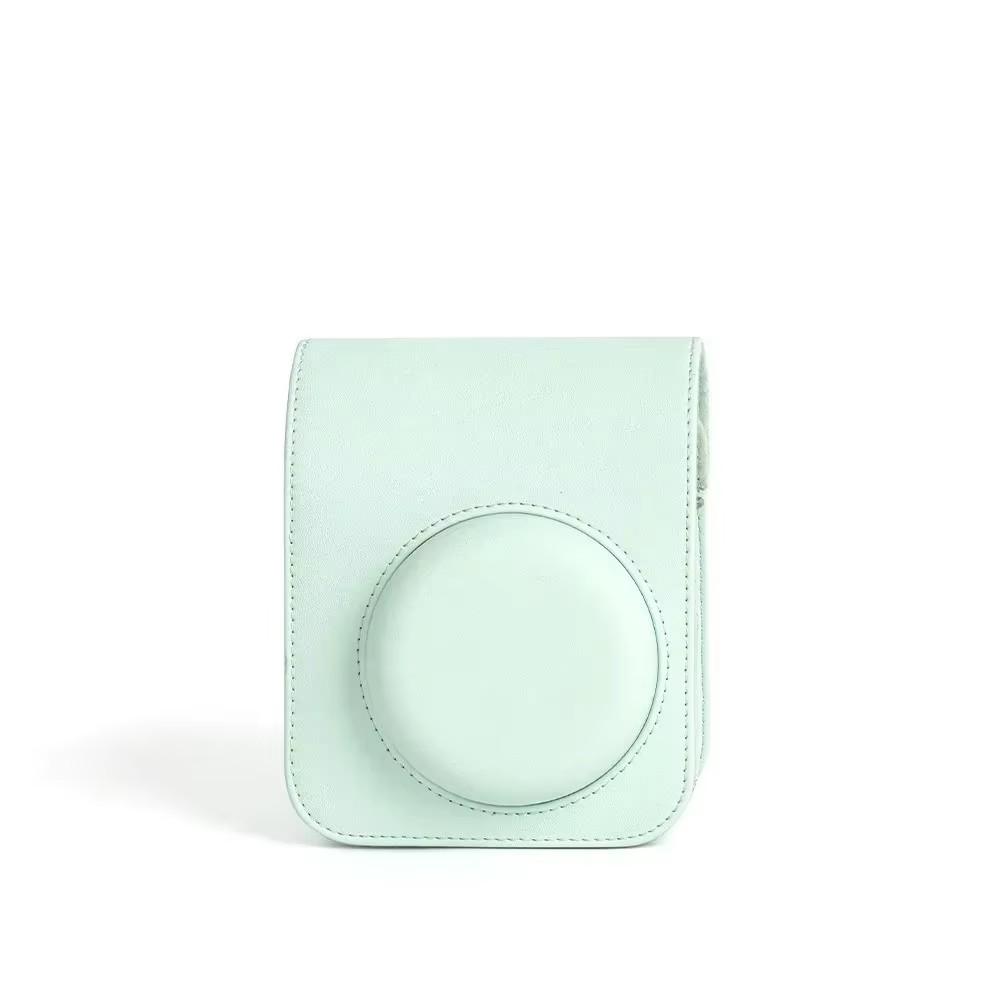 Instax Mini 12 Kamera Kılıfı PU Deri Yumuşak Koruyucu Kılıf Fujifilm Film Kamera Çantası için Omuz Askılı Seyahat Çantası