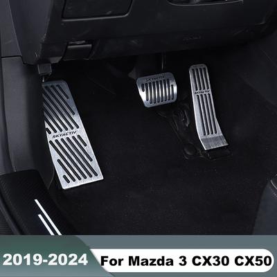 Car Foot Rest Accelerator Brake Pedal Cover For Mazda 3 BP CX30 CX50 CX60 MX30 MX-30      2024 Accessories