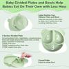 comeder Baby Weaning Set, 10 Pcs Silicone Baby Feeding Set, Baby Led Weaning Feeding Supplies for Toddlers, Baby Plates and Bowls Sets with Adjustabl
