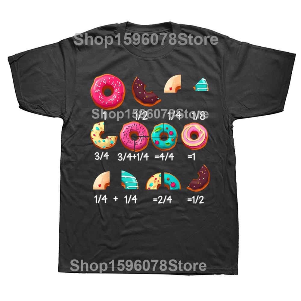 

Funny Math Donut School Teacher TShirt Summer Men Clothing Fashion T Shirts Cotton Short Sleeve Oversized Loose Tshirt Tops 4XL