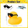 6122448Pc Black  Rubber Ducks With Sunglasses Sets Duck Toys Squeaky Rubber Ducks Cute Float Duckies For Party Favors