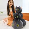 Cat Doll Plush Toy Stress Relief Soft Fluffy PP Cotton Fabric Huggable Animal Pillow Doll Snuggly Sensory Toy