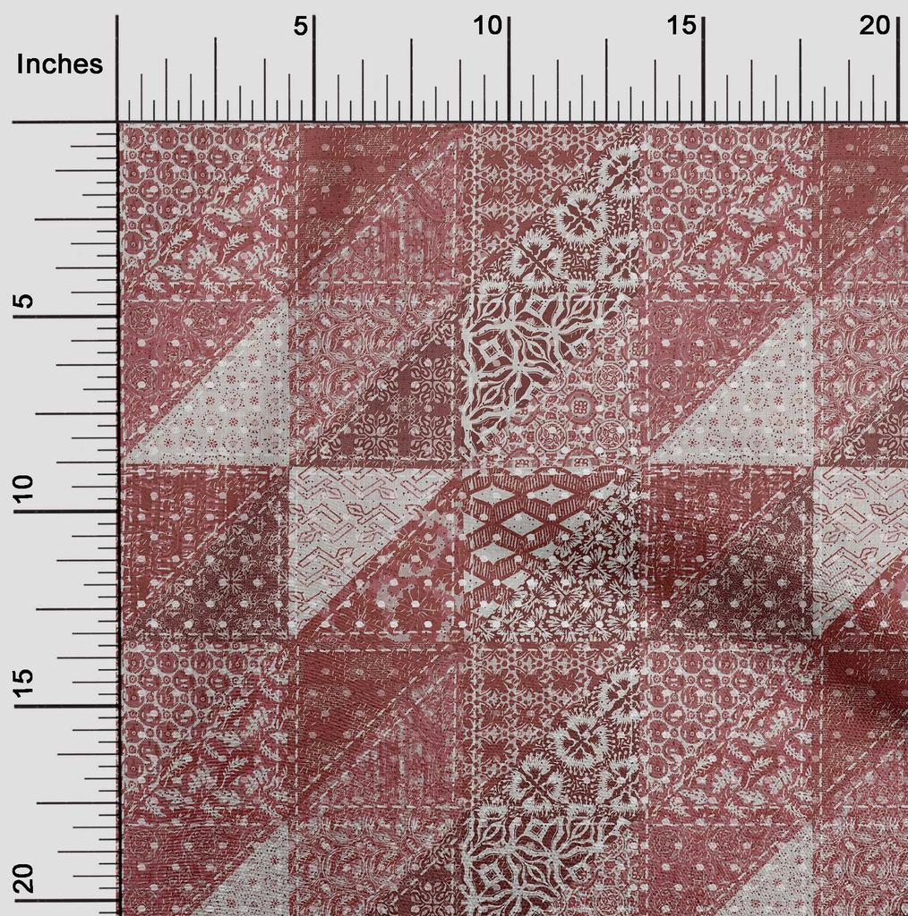 oneOone Baumwoll-Flex Braun Stoffmix Blockmuster Nähhandwerksprojekte Stoffdrucke pro Yard 40 Zoll