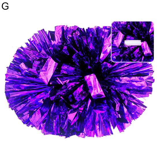 Cheerleading Pom Poms Glänsande Kontrastfärg Dekorativa med Långt Handtag Fyllig Form Skapa Atmosfär Glittrande Bekvämt Grepp Cheerleading