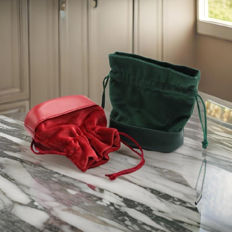 Luxurious Plush Drawstring Organizers Bag Elegant Plush Drawstring Storage Bag for Jewelry and Small Item Organization