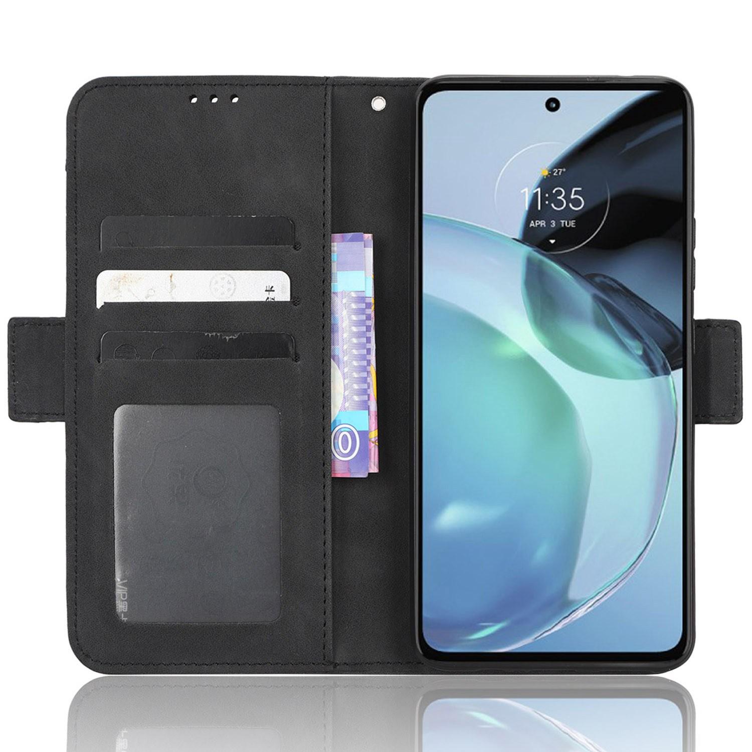 

Magnetic Closure Phone Case For Motorola Moto G72 4G,Anti-fall PU Leather Flip Wallet Cover Stand with Multiple Card Slots Red