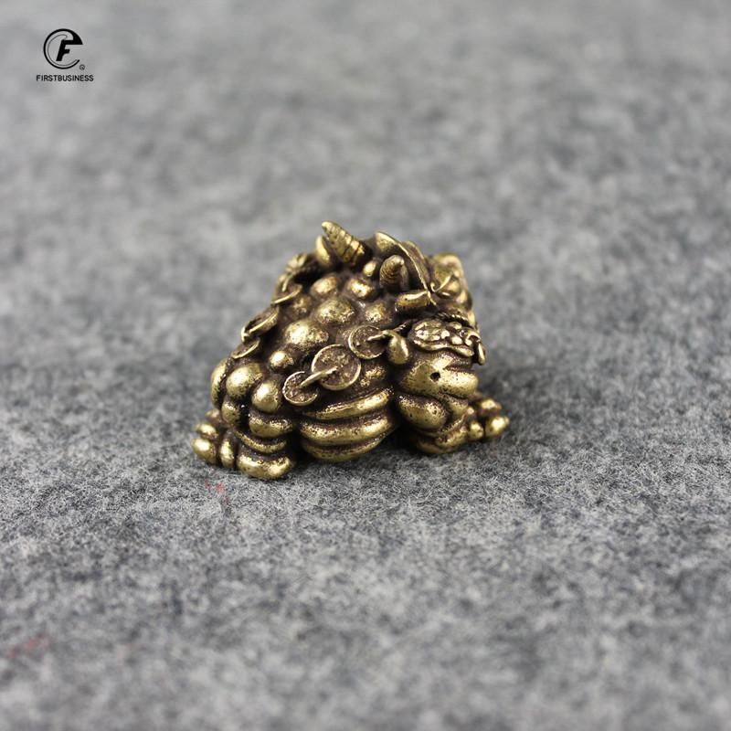 solid copper Frog Feng Shui Toad Chinese Golden Frog Money Lucky Fortune Wealth Office Tabletop Ornament Home Decor Lucky Gifts