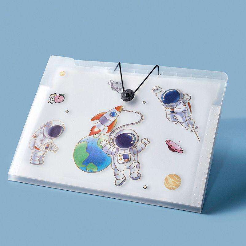 

A4 Multi-Layer Test Paper Organizer: Ideal for Students with Insert Pages & Classification Clip - Perfect for Junior High & High School. 5 layers/holds 160 sheets