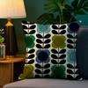 Floral Print Pillow Cover, Invisible Zipper Removable Washable, Living Room Sofa Pillowcase
