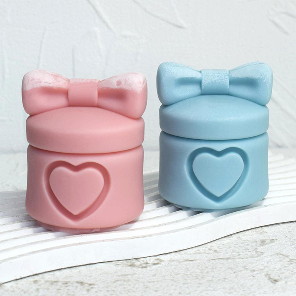 Silikon Stearinlysformer DIY Gaveeske Former Hjerteboksformet Slitesterkt Silikonmateriale Leireformer til Valentinsdagen