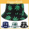 Printed Leaf Maple Double Faced Fisherman Hat Sun Protection Outdoor Caps Gift