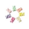 Z10 10pcs Cartoon Candy Cat Paw Flocking Bear Spacer Bead Vertical Hole Acrylic Beads Jewelry Bracelet Necklace Diy Material