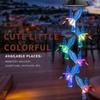 2PC Colorful Gradient Garden LED Wind Chimes Decorated Solar Hummingbird Landscape Garden Lights Decorated Atmosphere