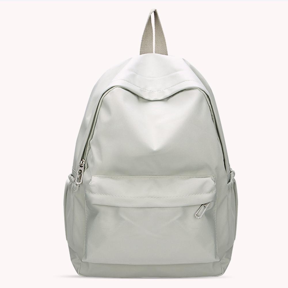 Rucsacuri de călătorie școlare de zi cu zi de mare capacitate pentru doamne, rucsacuri de umăr monocolore, nailon cu fermoar, rucsacuri de cumpărături