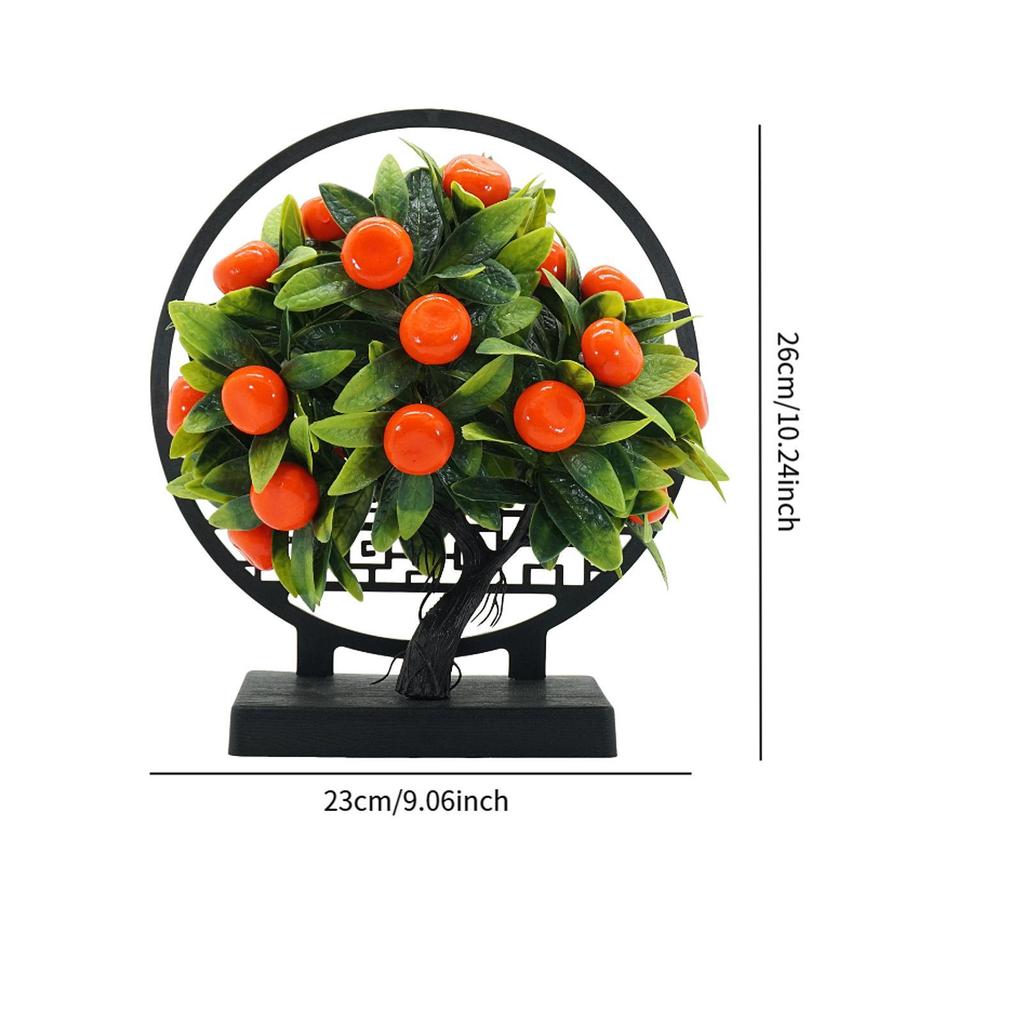 Künstlicher Obstbaum Chinesischer Stil Fake Bonsai Ornament ABS Material für Büro Heimdekoration