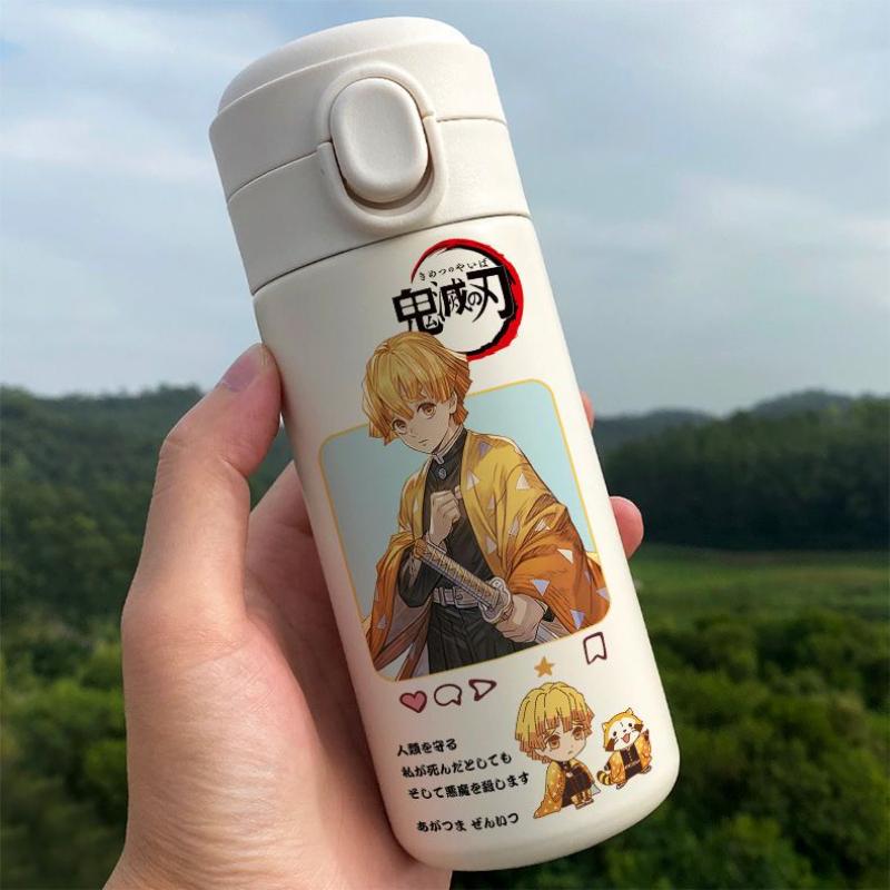 Demon Slayer vacuum pop-up thermos cup Kamado Tanjirou Kamado Nezuko Zenitsu Agatsuma anime creative portable water cup gift
