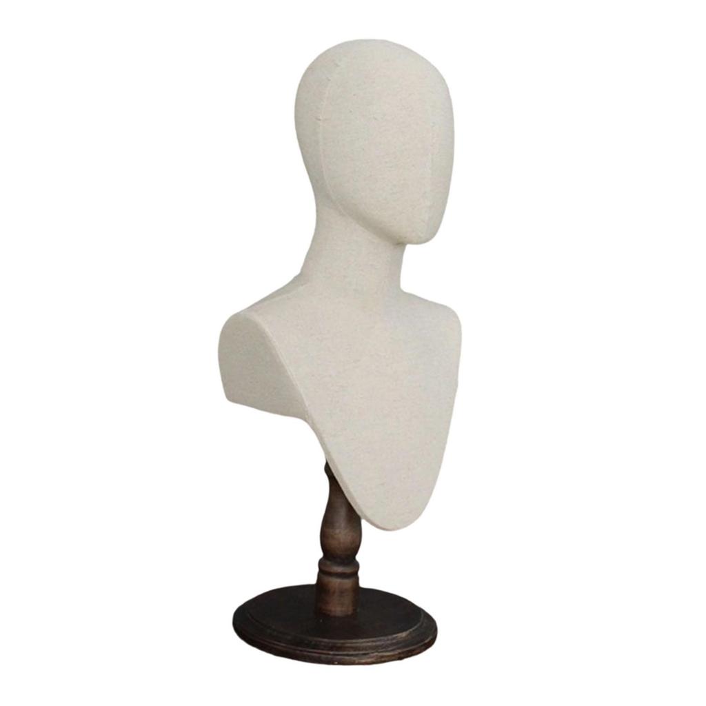 Display Model Head Mannequin Hat Stand Adjustable Height for Jewelry
