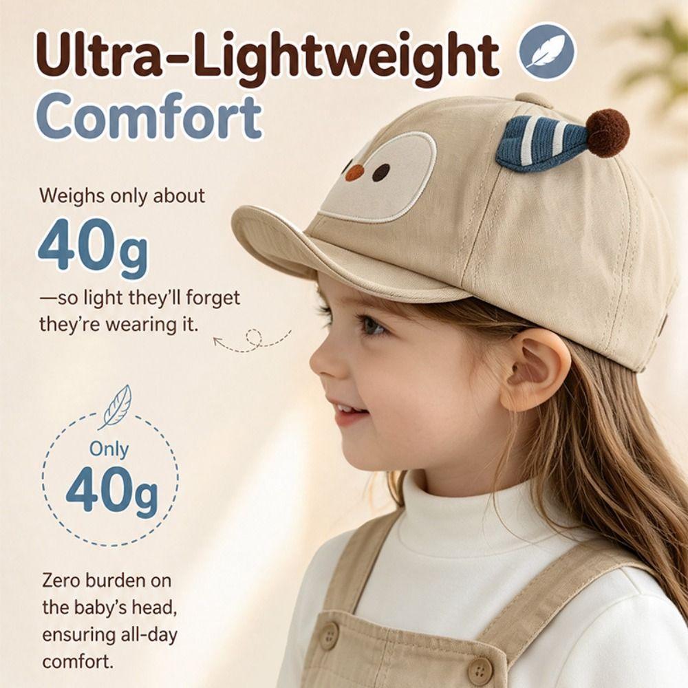 Sunscreen Protection Kids Baseball Cap UPF 50+ Thin Sunscreen Cap Cute Baby Sun Cap  Outdoor Play