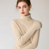 Women's 100% Pure Cashmere Striped High-Neck Slim Fit Sweater - Warm Knitwear for Autumn/Winter 2026