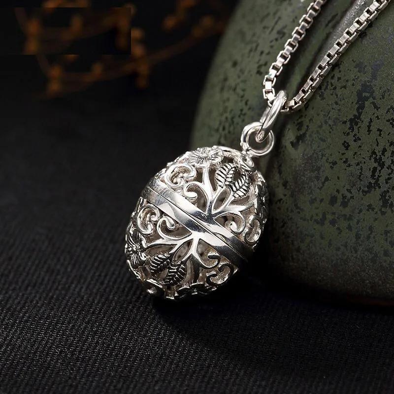 

Тайский Ретро Арабесковый Глянцевый Ажурный Открывающийся Винтажный Изысканный Кулон Уникальные Этнические Украшения 45cm