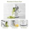 Manual Rotary Cheese Grater 3 Rust-Resistant Stainless Steel Blades Strong Suction Base for Home Kitchen Food Prep