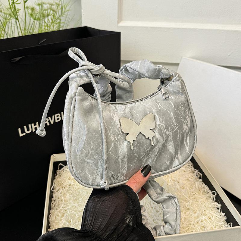 French Niche Design Single-shoulder Armpit Bag for Women Butterfly New Fashionable and Personalized Casual Crossbody Bag for Women