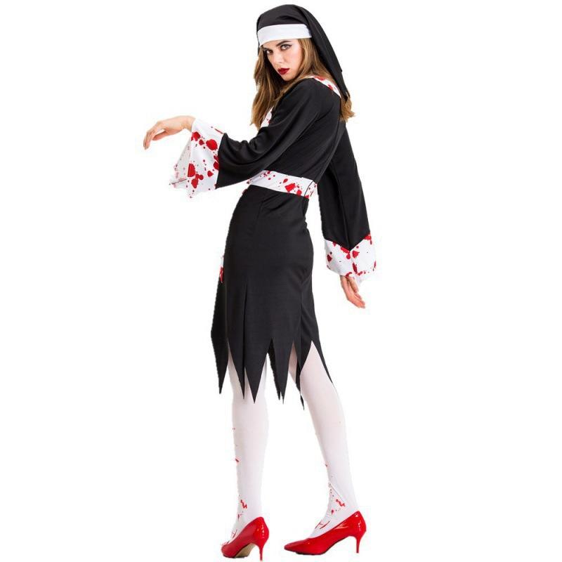 Cosplay Halloween, Horror Blutiger Vampir Zombie Kostüm Blutiges Krankenschwester Verkleidung Party Orgie Kostüme für Erwachsene