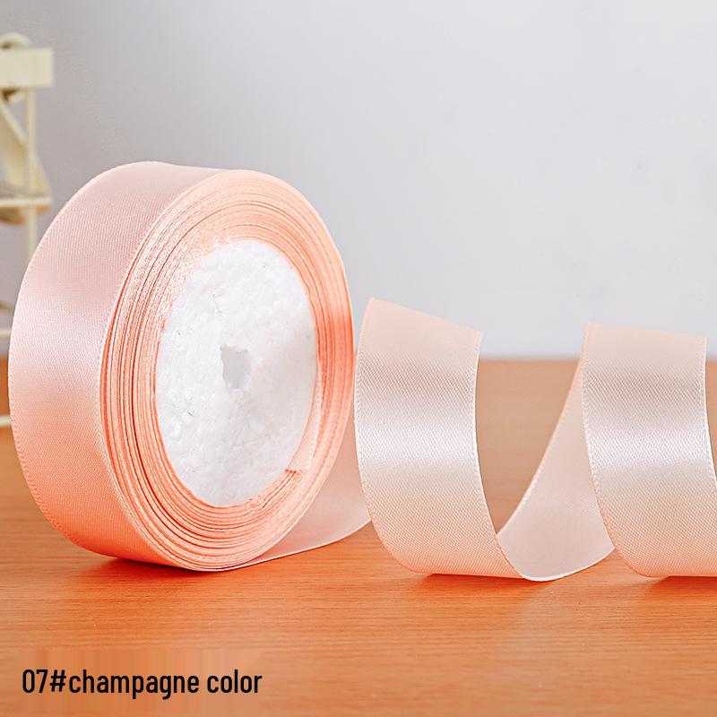 2.5cm Polyester Satin Ribbon for Gift Box and Hair Accessories