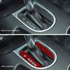 Center Console Gear Box Shift Button Cover Trim Protector for Mustang Red Carbon