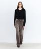 INSILENCE WOMEN Washed Corduroy Pants Brown