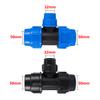 20/25/32/40/50mm PE Pipe Tee Reducer Hose Connector Fit Garden Irrigation Hose Fittings Plastic Diverter