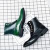Golden Sapling Casual Men's Boots Leather Brogue Shoes Button Design Chelsea Boot Party Footwear Elegant Wedding Shoe