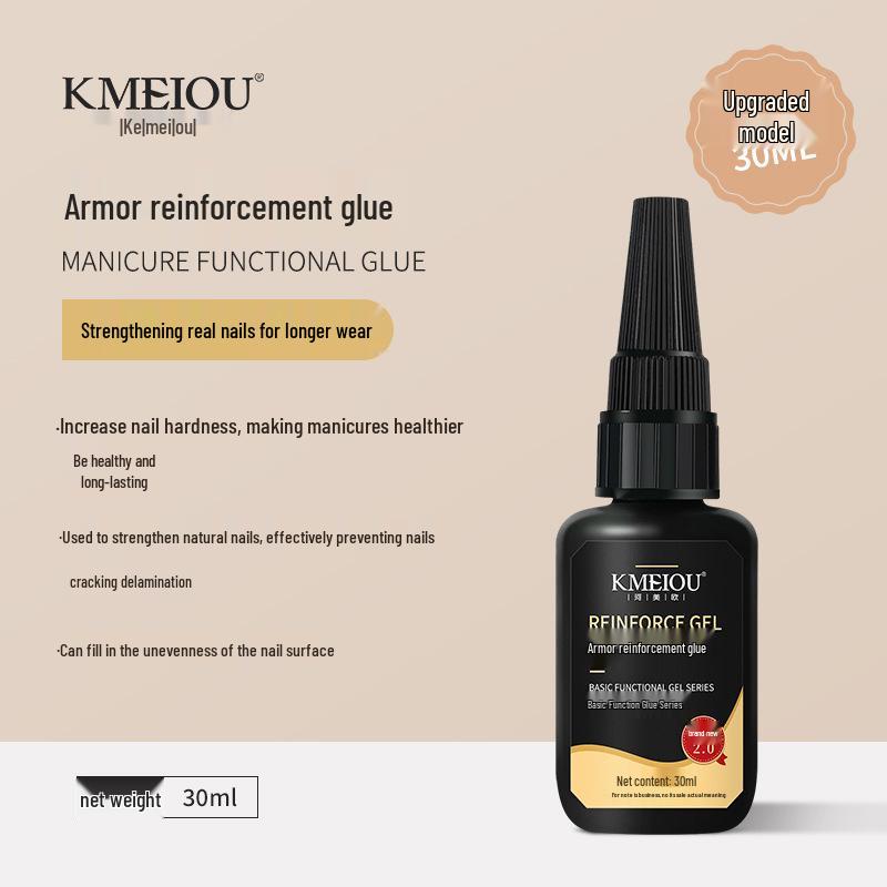 Nail Art Super Gel: Strengthening Base & No-Wipe Top Coat for Salons