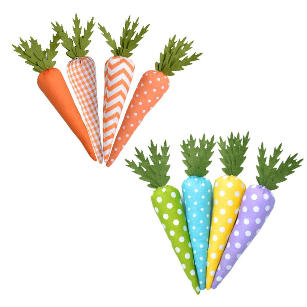 4x Easter Carrot Ornaments Artificial Party Favors Festival Gift Easter Decoration for Living Room Kitchen Wedding Holiday Home