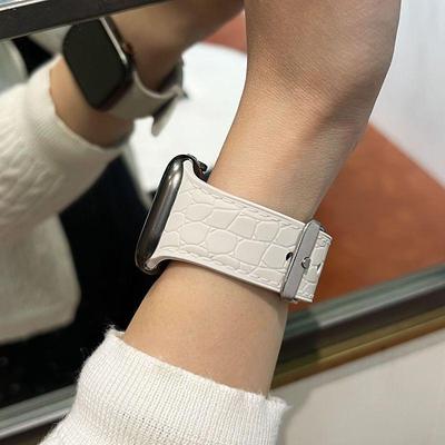 Silikoninis dirželis Apple Watch- Laikrodžio apyrankė, skirta iWatch Ultra/9/8/7/6/5/4/3/2/1/SE/SE2022 kvadratinės plokštės sagtis 49 mm 45 mm 44 mm 42 mm 41 mm 40 mm 38 mm, skirta