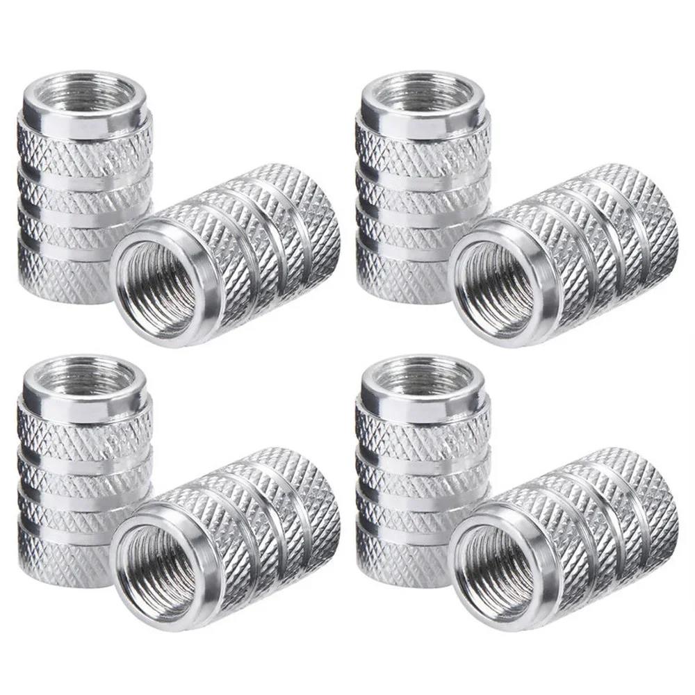4PCS Aluminum Valve Stem Caps - Universal Fit for Car/Truck Wheels - Rustproof Tire Air Valve Dust Covers Valve Stems 1