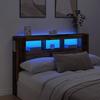 VidaXL LED Headboard Old Wood 160x18.5x103.5cm Engineered Wood, Headboard, Headboard with Shelves, Headboard 857688