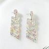 Sparkling 2027 Number Rhinestone Earrings for Women New Year Party Dangle Drop Earrings Fashion Jewelry Gift