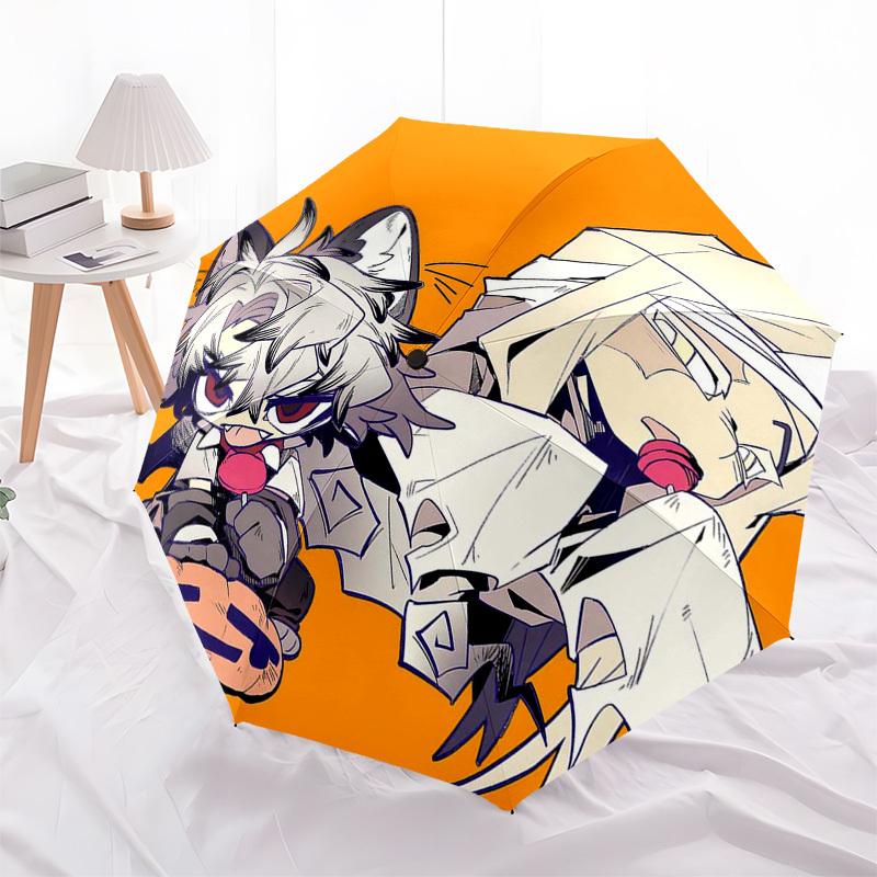 1pc Outdoor Umbrella with Anime Character Design - Automatic Opening/Closing, Portable 3-Fold Design, 8-Bone Iron Frame - Perfect Gift for Fans,