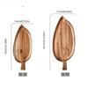 Japanese Light Luxury Wooden Tray Afternoon Tea Dim Sum Snack Sushi Plate Leaf Shaped Dinner Plate Acacia Wood Tea Plate