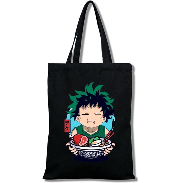 Boku No Hero My Hero Academia Deku Bakugou Tragetasche, Cartoon-Druck, Mädchen, Einkaufstaschen, lässige Mode