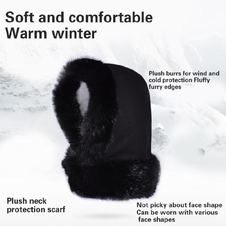 Adult Plush Earflap Hat Outdoor Windproof Ear Protect Furry Hat for Outdoor