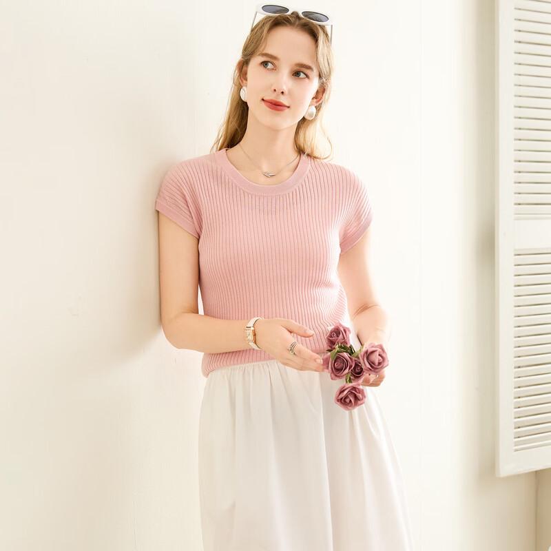 

TUHUANG Женский облегающий вязаный топ без рукавов из смесовой шерсти XL