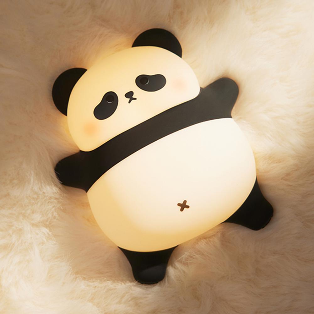 

A008 Cute Panda Soft Silicone Night Lamp Rechargeable Bedside LED Tap Light (CE,ROHS,FCC,CPC Certified) A