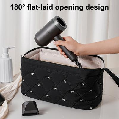 Hair Dryer Storage Bag Strong Zipper Closure Oxford Fabric Portable Makeup Organizer Box-Shaped Design Easy To Carry Hair Dryer Case