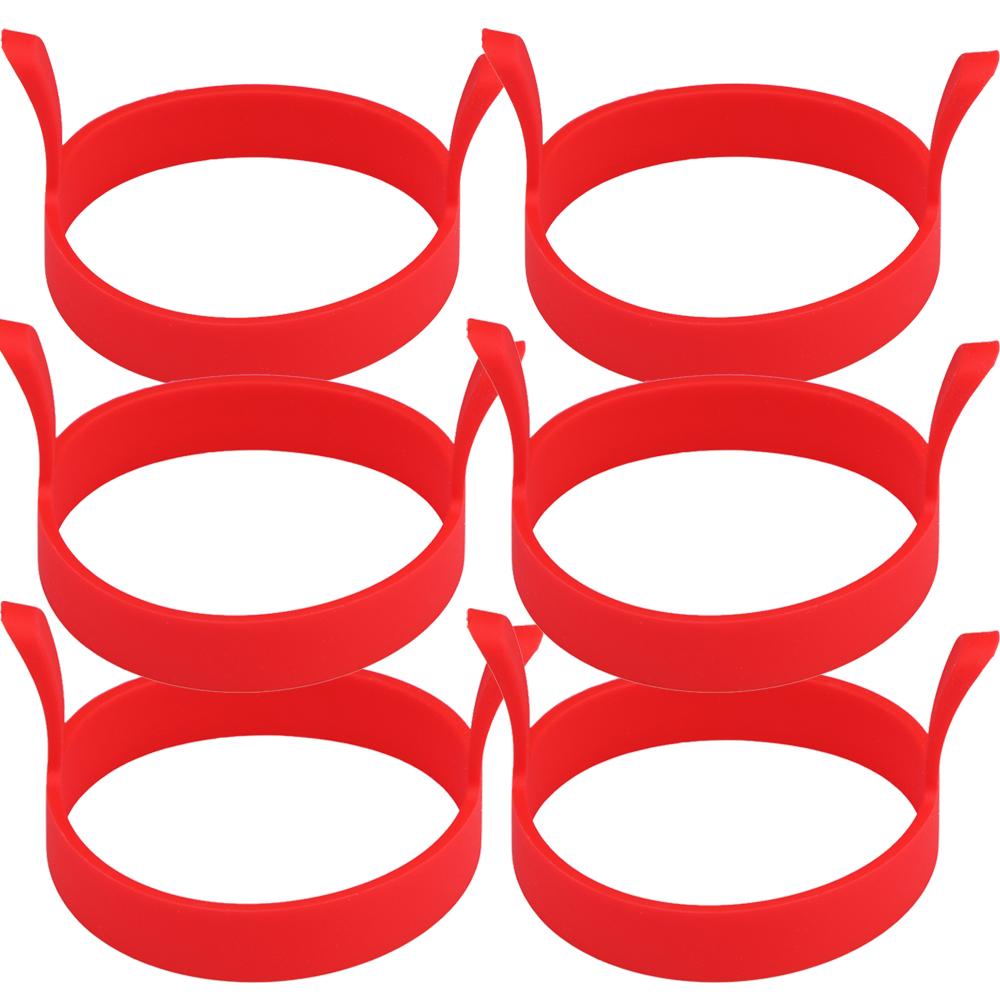 8X Silicone Ring Fried Egg Mold Nonstick Pancake Ring Molds Heat Resistant Multi-function Portable Creative for Cooking DIY Tool