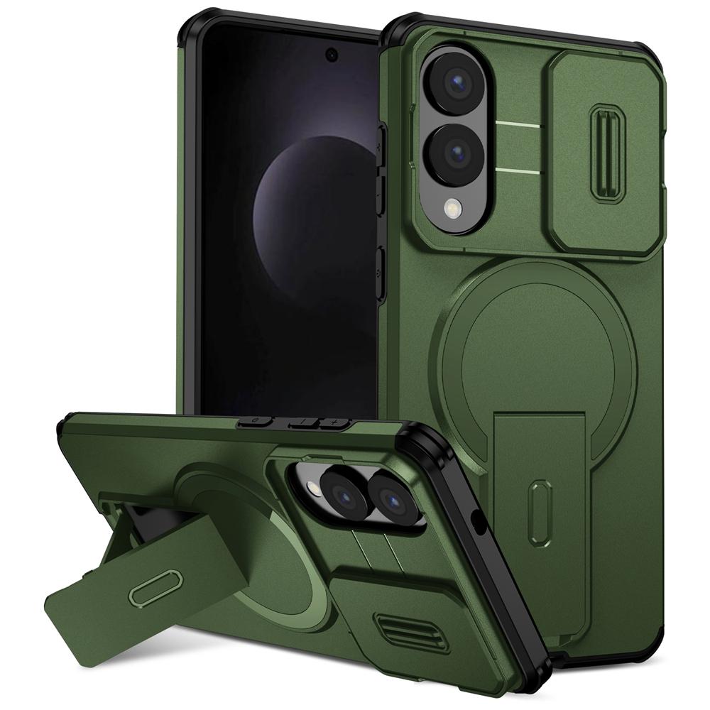 

Роскошный бронированный магнитный чехол для Samsung Galaxy S25 Edge S26 S24 S23 S22 Plus Ultra FE A15 A26 Крышка с подставкой для объектива Беспроводная зарядка Galaxy A35