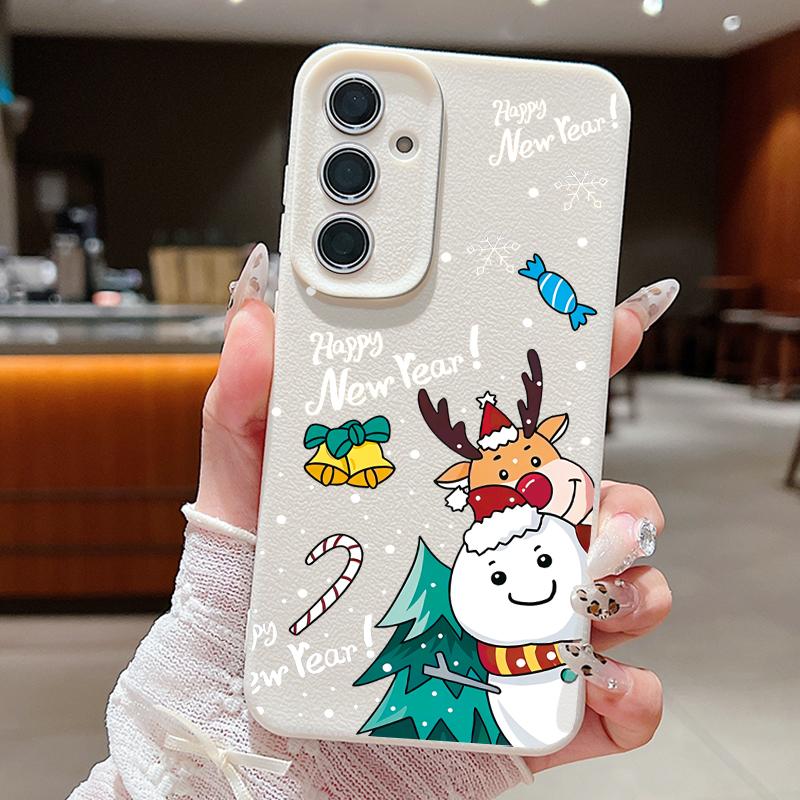 Happy New Year Phone Case For Samsung Galaxy A56 A16 A17 A36 A26 A55 A15 A25 A54 5G S25 S24 S22 Ultra S24 S23 FE Soft TPU Cover